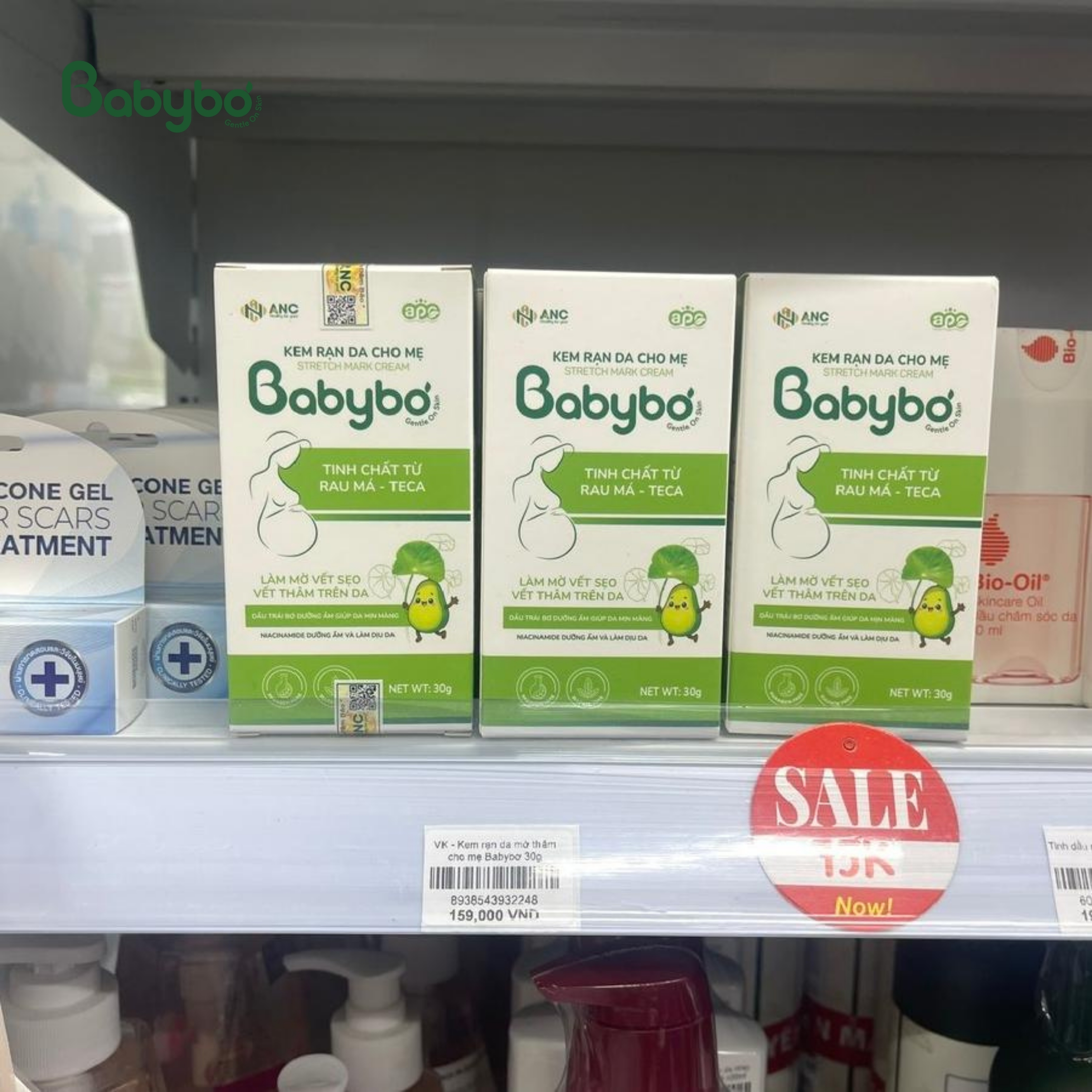 Sản phẩm Babybơ được trưng bày tại shop Quỳnh Baby.
