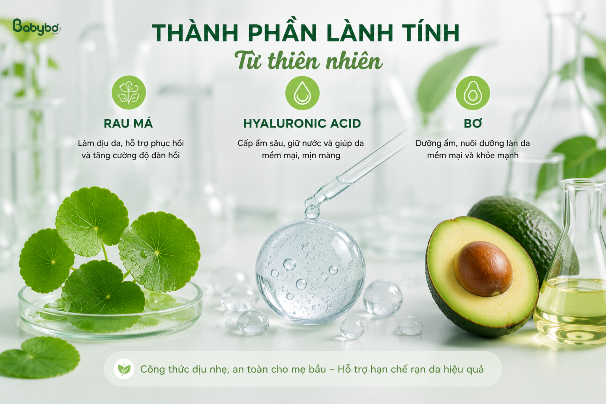 thành phần kem rạn babybơ cho mẹ bầu
