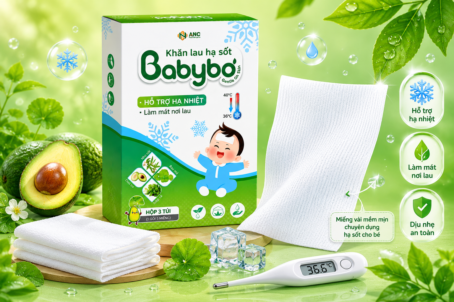 khăn lau hạ sốt có hiệu quả không nhờ cơ chế làm mát vật lý