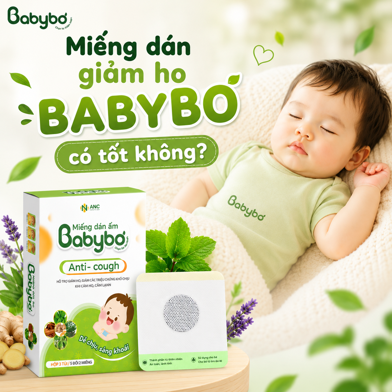 Miếng dán giảm ho BABYBƠ có tốt không?