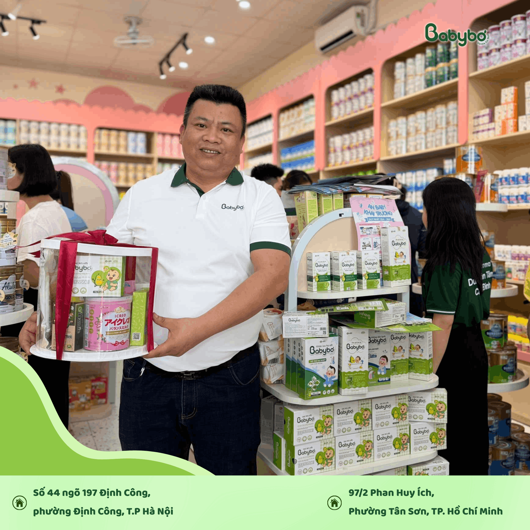 Babybơ tham gia khai trương cửa hàng mới