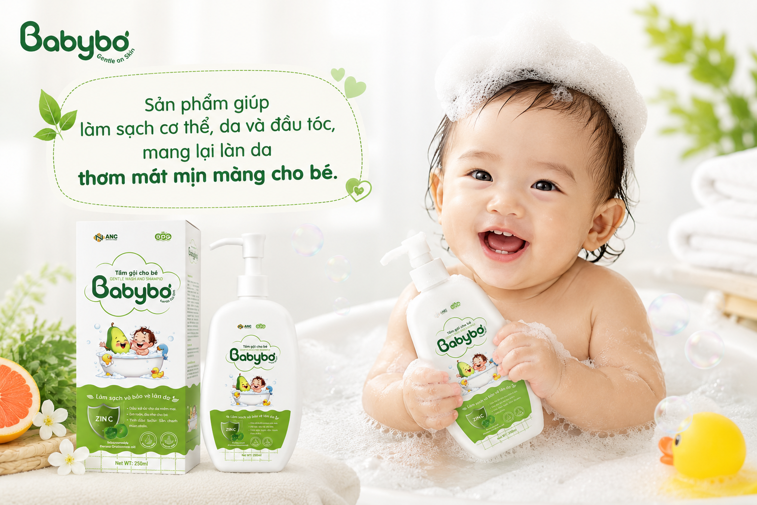 Tắm gội đúng cách giúp bé luôn sạch sẽ, thoải mái và hạn chế tình trạng khô da, kích ứng trong mùa nắng nóng.