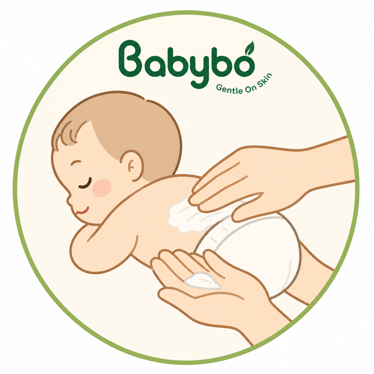 icon mẹ bôi kem hăm cho bé giúp chăm sóc da nhạy cảm và hạn chế hăm tã cho trẻ sơ sinh