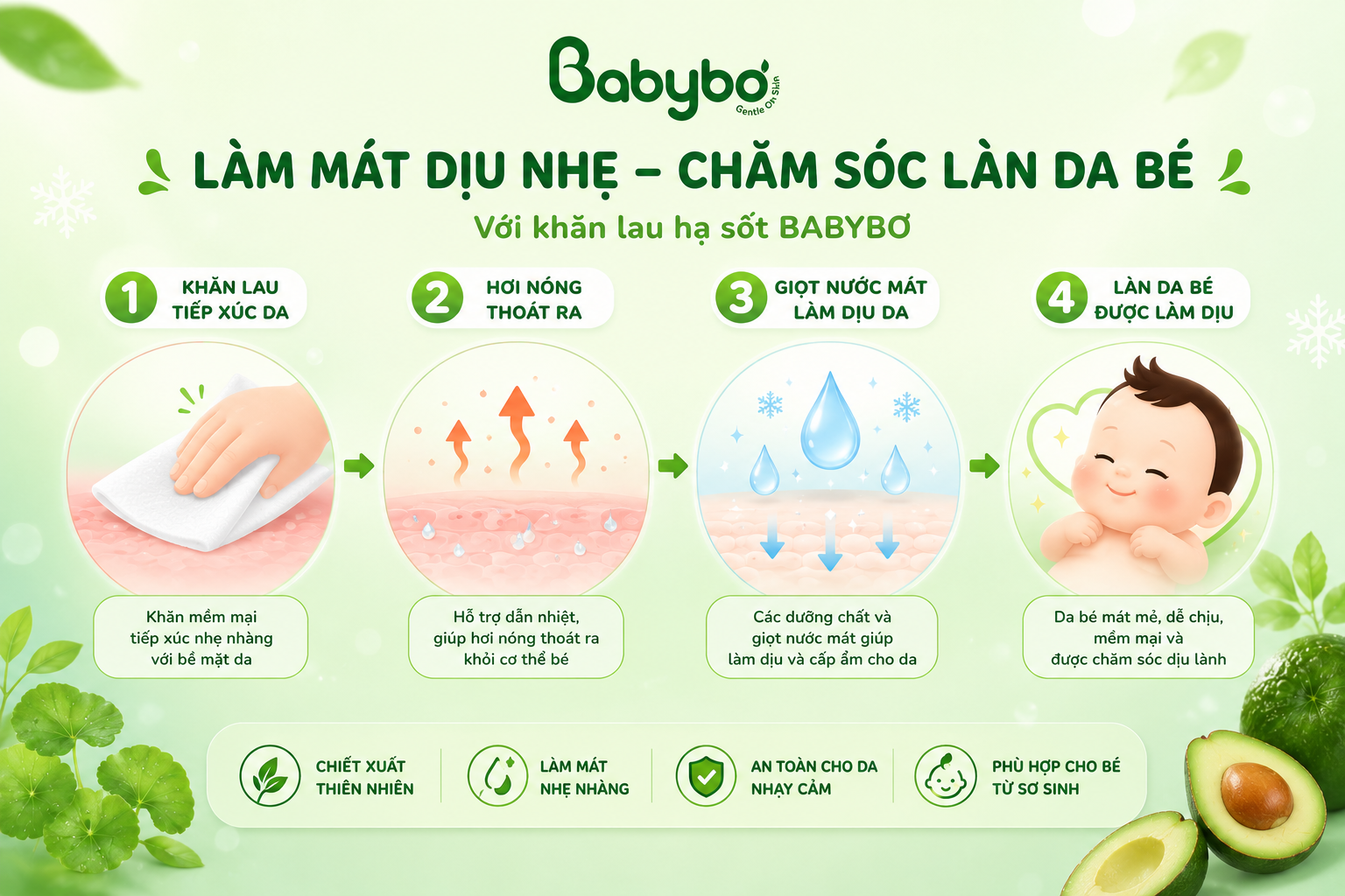 khăn lau hạ sốt có hiệu quả không nhờ cơ chế làm mát vật lý